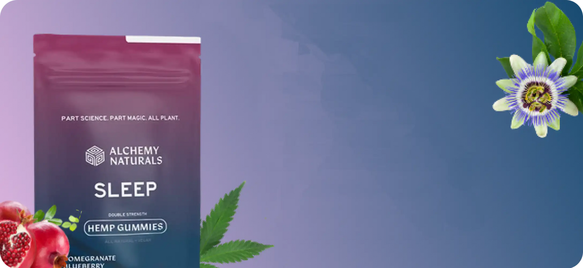 Alchemy Naturals Sleep hemp gummies pouch