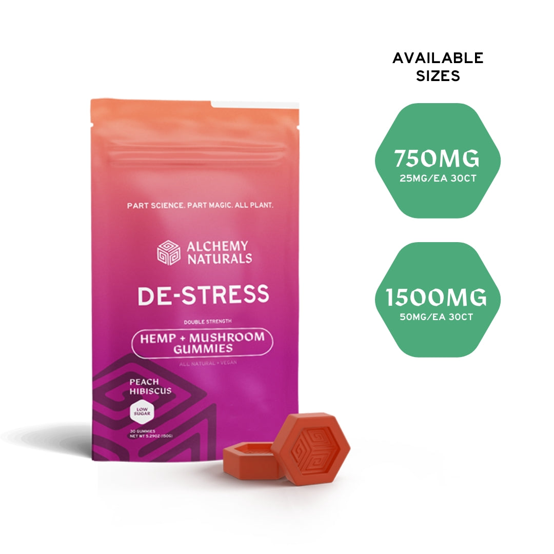 Hemp Gummies For Stress - Full Spectrum + Reishi Mushroom