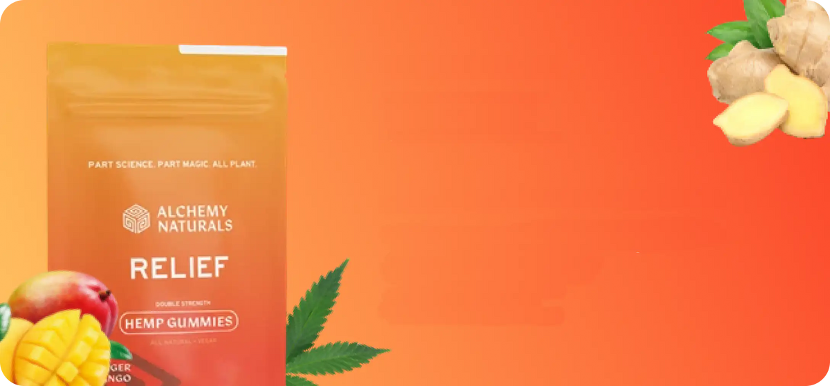 Alchemy Naturals Relief hemp gummies pouch